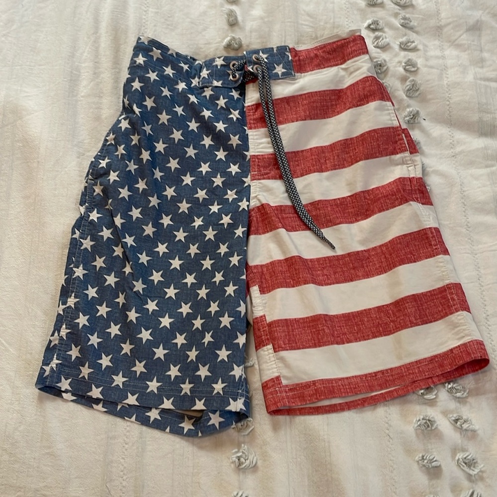 Men’s flag swim trunks